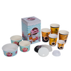 Neutrales Becher-Musterset