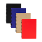 Notizblock mit Metall-Spiralbindung und Deckblatt aus recyceltem Karton Inhalt 80 Blatt liniert farbauswahl
