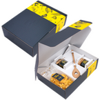 Box, farbig bedruckt, offen