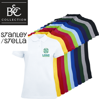 Poloshirt Damen, Organic - mit ZWEI Stickpositionen