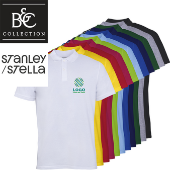 Poloshirt Herren, Organic - mit DREI Stickpositionen