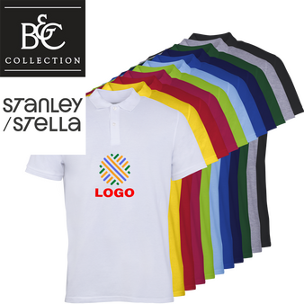 Poloshirt Herren, Organic - mit VIER Druckpositionen