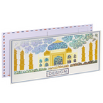 Postkarte, 23,5 x 12,5 cm, mit partieller Glitzer-Lackveredelung
