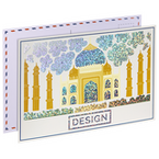 Postkarte, DIN A5 quer (21,0 x 14,8 cm), mit partieller Glitzer-Lackveredelung