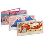 Postkarte, gefalzt auf DIN lang quer (21,0 x 10,5 cm), 4-seitig, mit allen Veredelungskombinationen