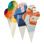 Postkarte, Stanzform Eis, mit allen Veredelungskombinationen