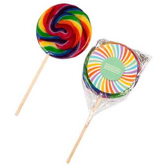 Rund-Lolli, 4/0-farbig einseitig bedruckt