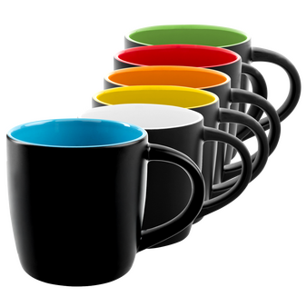 Schwarze Tasse f&uuml;r Lasergravur