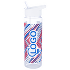 Sportflasche aus RPET mit Flip-Top-Deckel, 650 ml, ohne Werbeanbringung