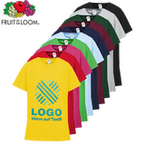 TOPSELLER Kinder-T-Shirt Basic, farbig - Fruit of the Loom, mit einer Druckposition