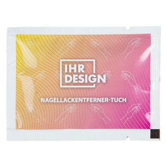 Nagellackentferner, farbig bedruckt, Motiv