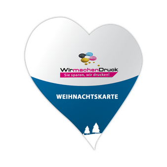 Weihnachtskarten Stanzform Herz
