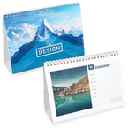 Wochentischkalender zum Aufstellen 58 Seiten (52 Wochen + Deckblatt + 2 Zusatzblätter) DIN A5 quer (210 x 148 mm)
