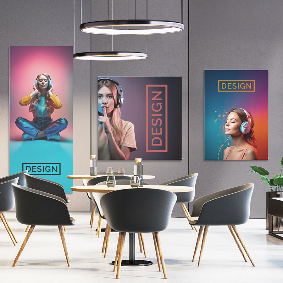 Akustikbilder für die Wandmontage, vollfarbig bedruckt mit leichtem Aluminiumrahmen