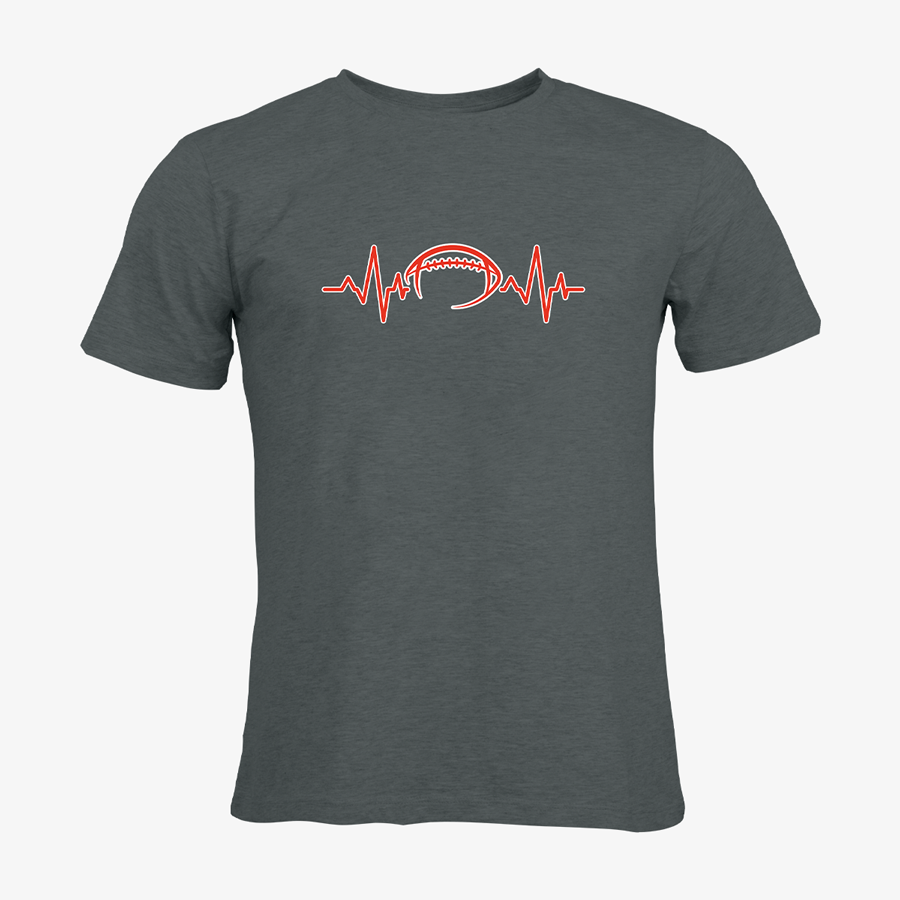 Organic-T-Shirt von Russell mit American-Football-Standardmotiv