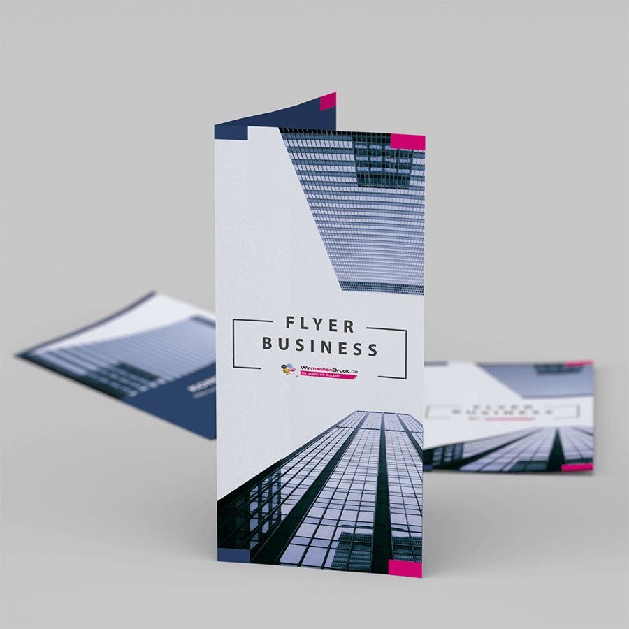 4-seitiger Flyer als individuell bedrucktes Duftlackprodukt, unterschiedliche Duftnoten wählbar
