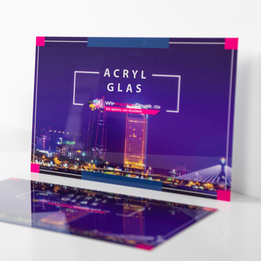 Individuell bedrucktes Acrylglas mit Echtglasbeschichtung, kratzfest