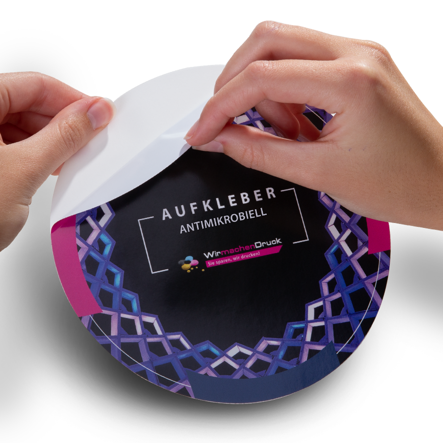 Runder antimikrobieller Aufkleber mit individuellem Druck