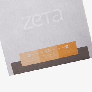 Detailansicht Briefpapier mit Wasserzeichen, Format DIN lang mit vollfarbigem Druck