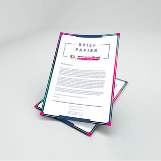 Briefpapier einseitig bedruckt