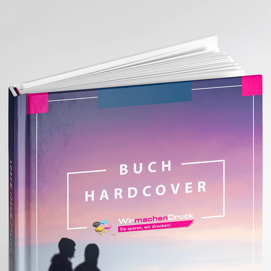 Buch mit Hardcover und vollfarbigem Druckmotiv nach Ihrem individuellen Design