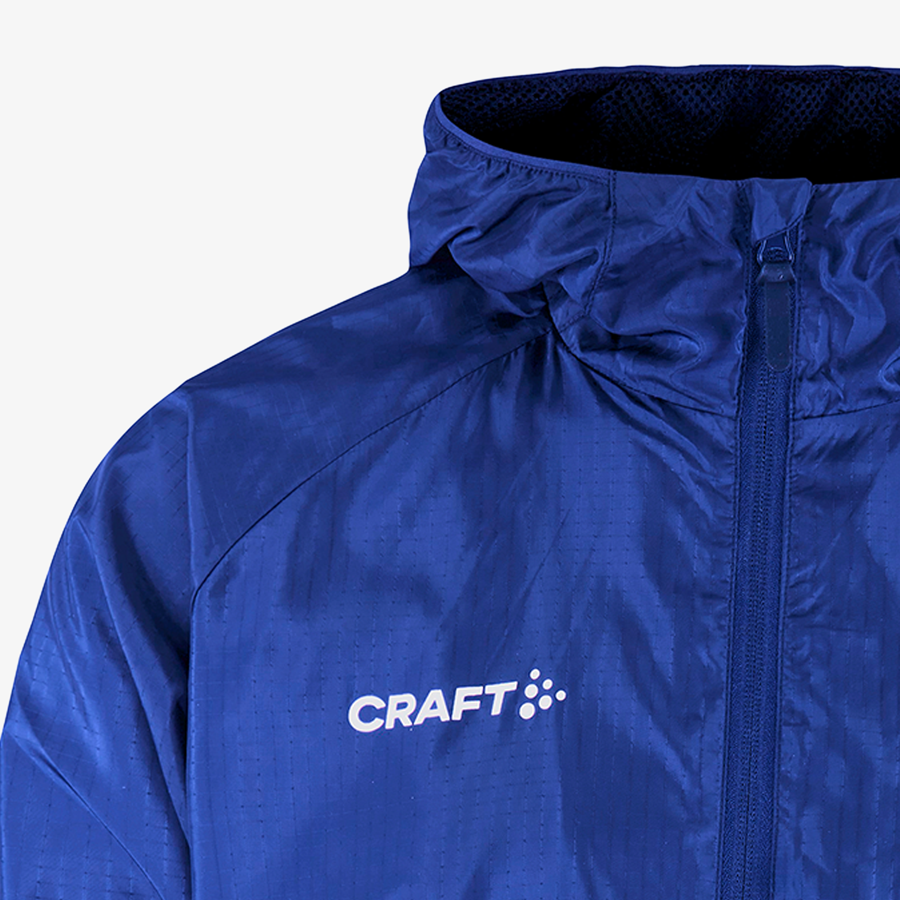 Detailansicht bedruckbare Craft-Windjacke in Blau für Herren