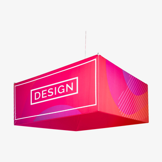 Rechteckiger 3D-Deckenbanner mit 4/4-farbigem Druck