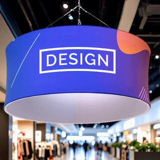 Runder 3D-Deckenbanner mit 4/0-farbigem Thermosublimationsdruck