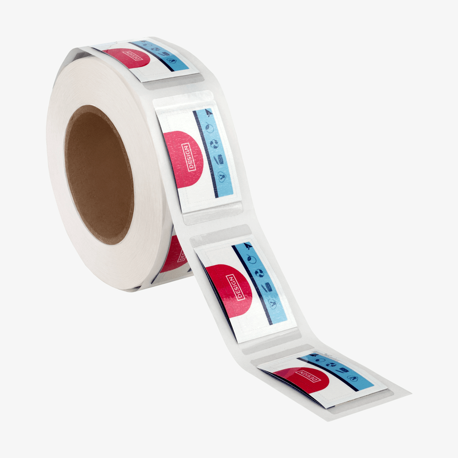 Mehrlagige Etiketten auf Rolle, rechteckig, 7,5 x 4 cm
