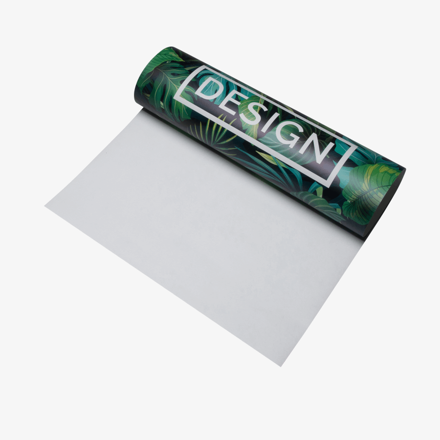 Aufgerollte Glattvlies-Fototapete ohne Feinprägung mit 150 g/m² und Ihrem Design