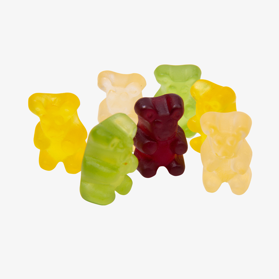Köstliche Fruchtgummis in klassischer Bärchenformm mit 25 % Fruchtgehalt