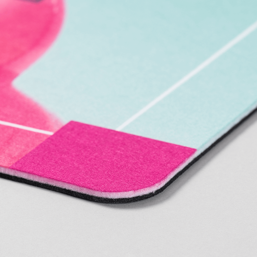 Detail rechteckige Fußmatte (60 x 40 cm) mit individuell bedruckter Filzoberfläche