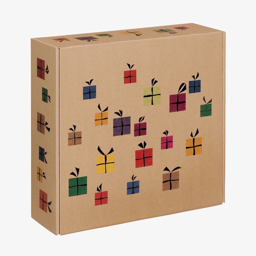 GroĂe Geschenkbox (29,3 x 29,5 x 9,5 cm) mit Motiv
