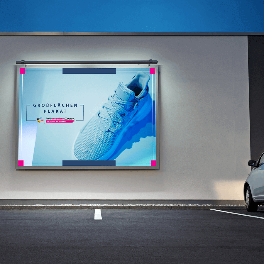 Großflächenplakat im XXL-Format auf hochwertigem Blueback-Affichenpapier gedruckt