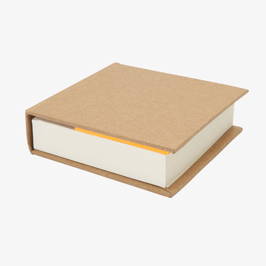 Haftnotizenset (zugeklappt) mit 200 Blatt, farbigen Markern und Kartonumschlag
