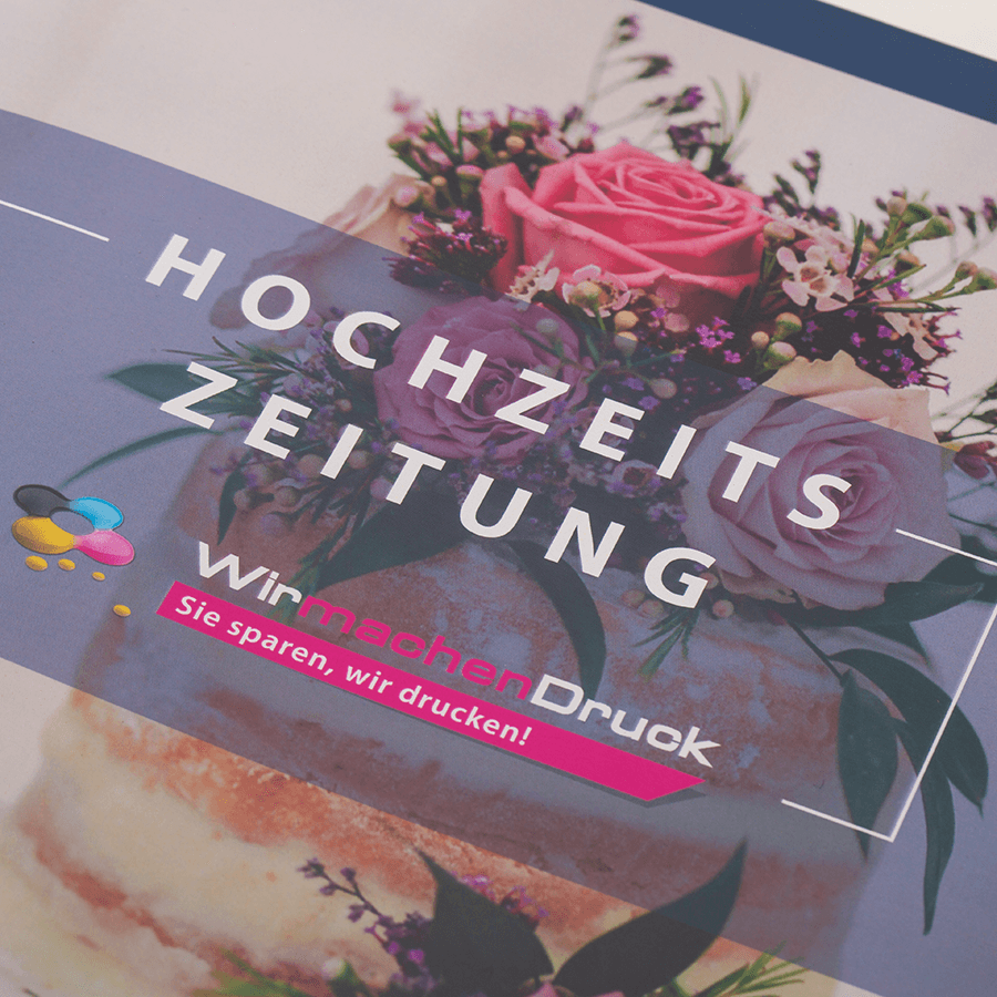 Hochzeitszeitung Cover-Detail