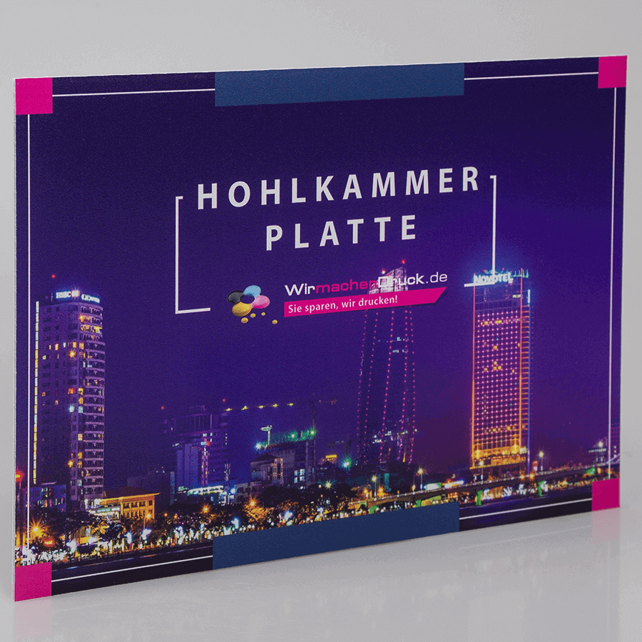 Hohlkammerplatte mit individuellem Druck