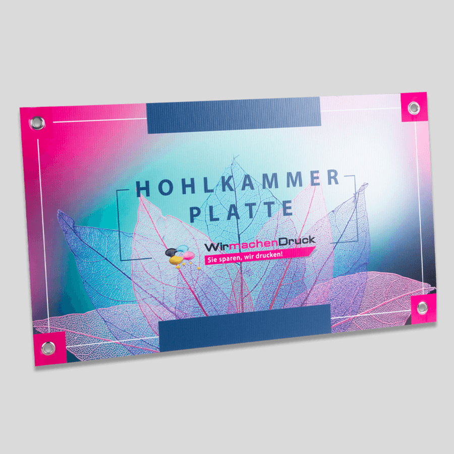 Individuell bedruckte Hohlkammerplatte geöst