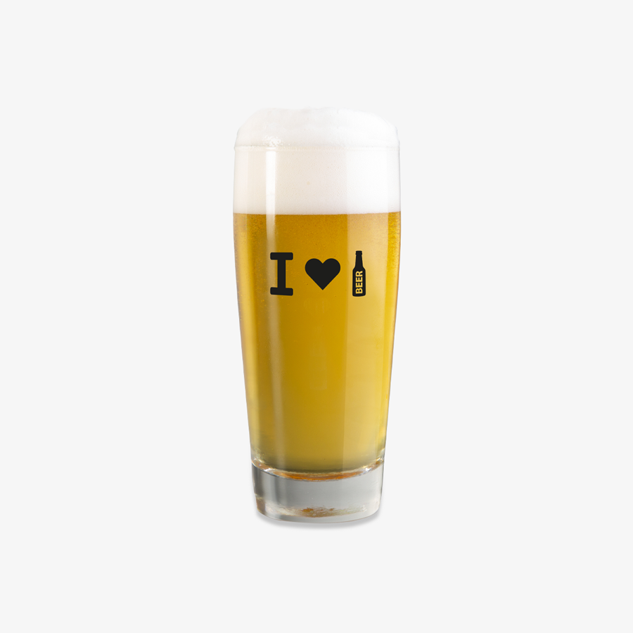 Kleines Bierglas, individuell und hochwertig mit Siebdruck bedruckbar