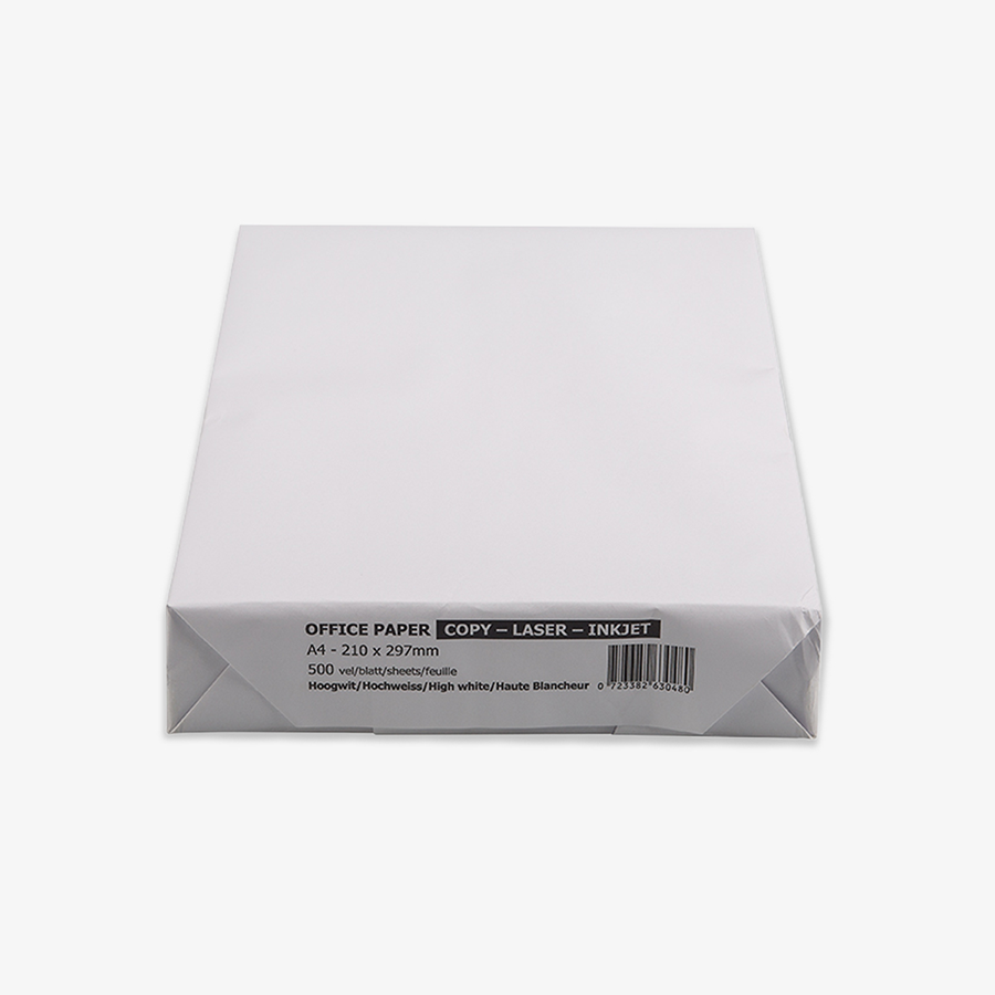 Verpacktes Kopierpapier im DIN-A4-Format, aus 80 g/m weißem Naturpapier