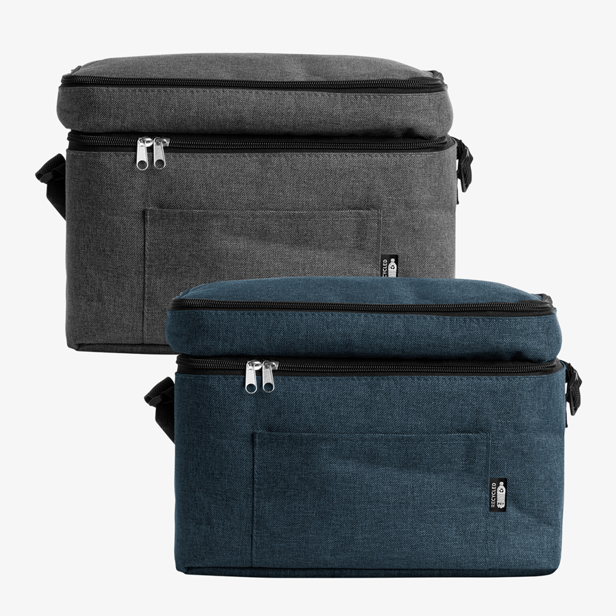 Große Kühltaschen mit Doppelfach, unveredelt und in verschiedenen Farben