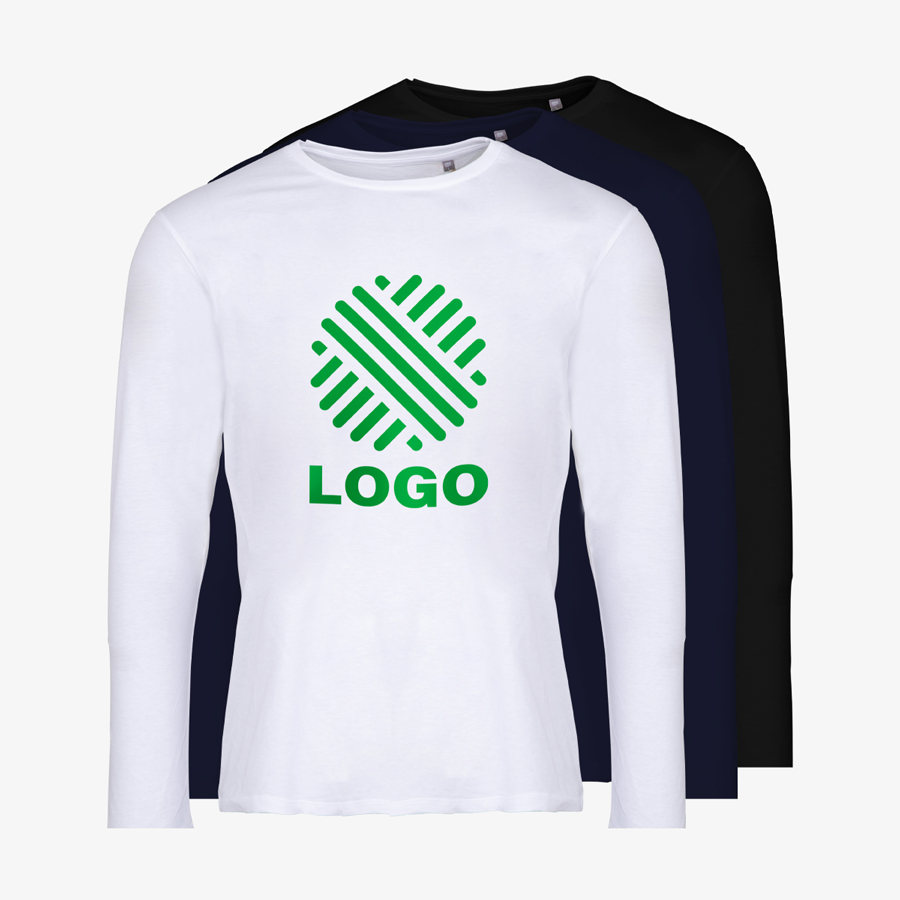Organic-Langarmshirts für Herren von Russell, mit Digitaldruck