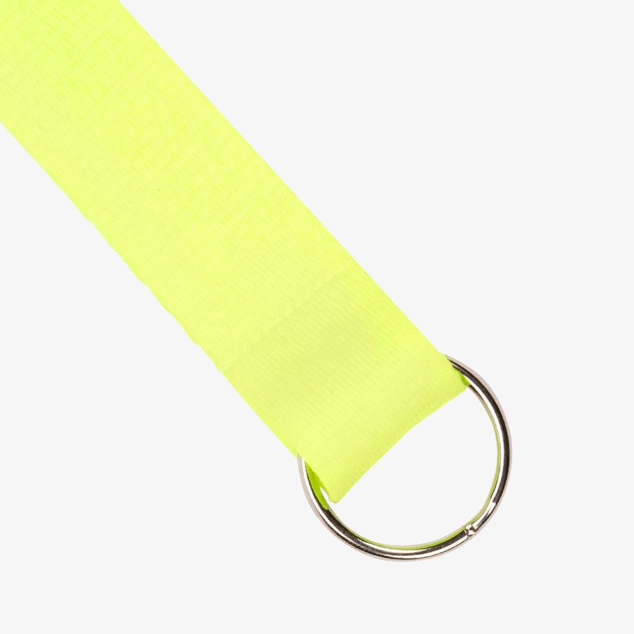 Lanyard in Neongelb mit praktischem Schlüsselring aus Metall