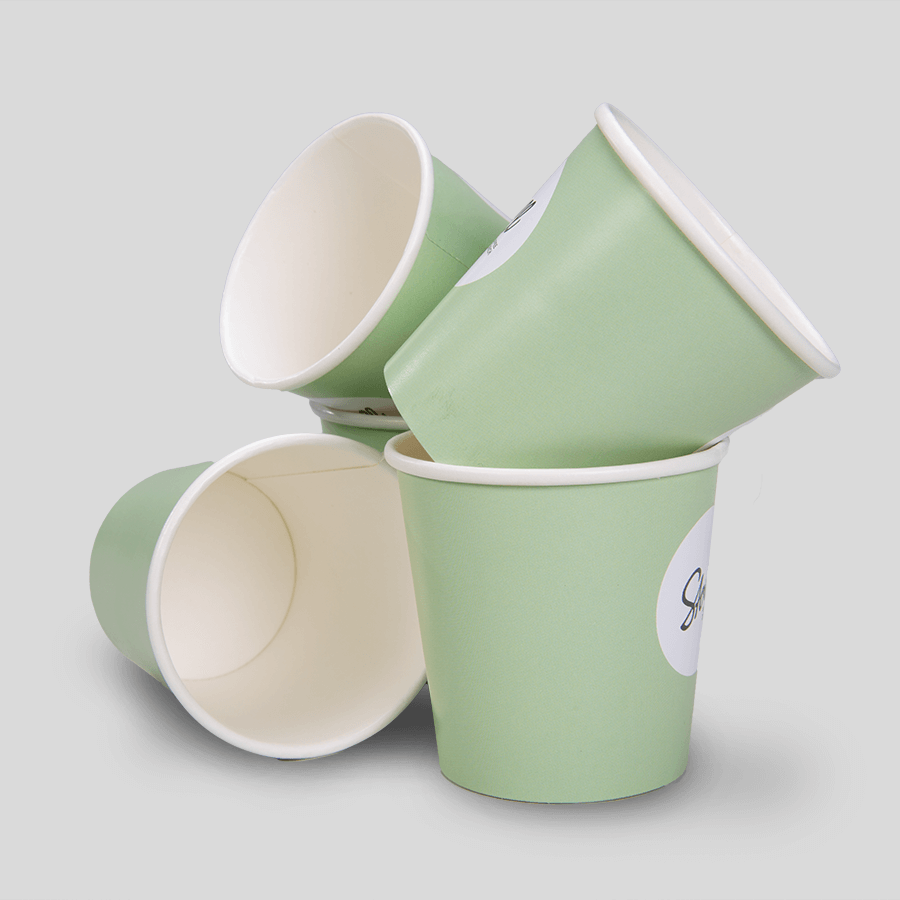 Lebensmittelbecher Gruppe, individuell bedruckbar