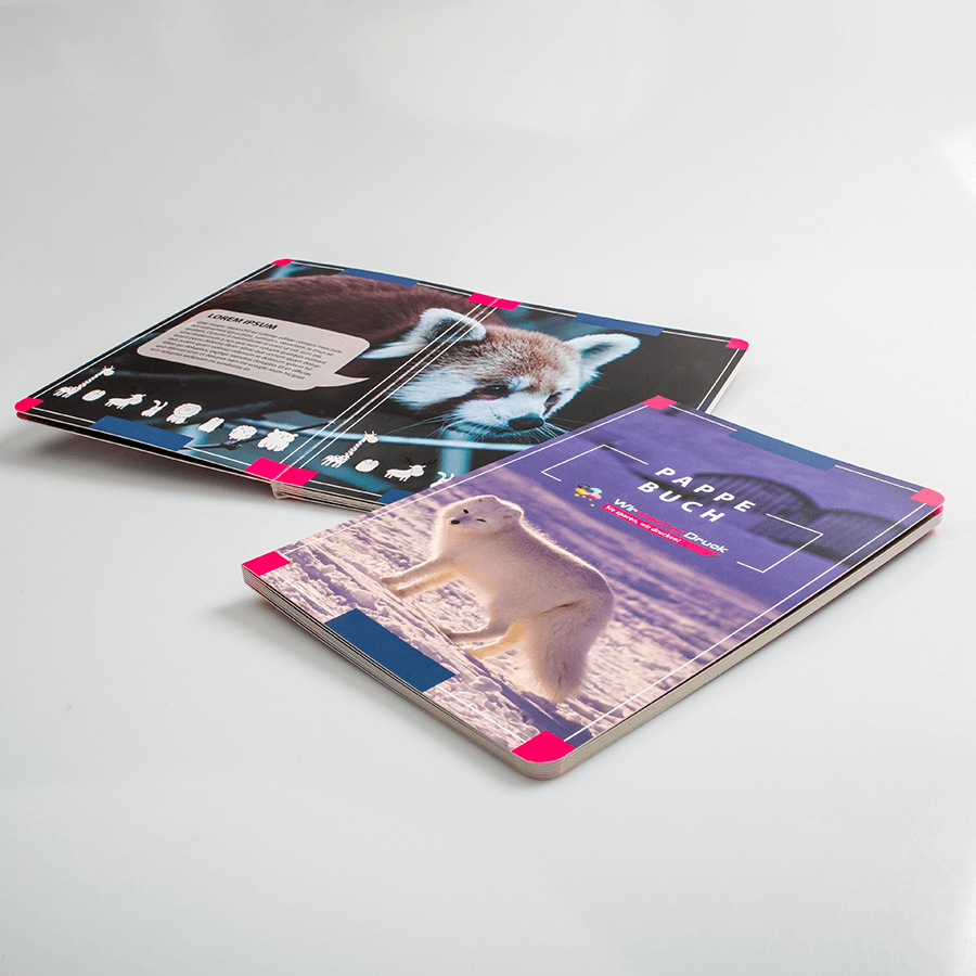 Individuelle Pappbilderbücher im Hochformat, mit vollfarbigem Druck und Layflat-Bindung