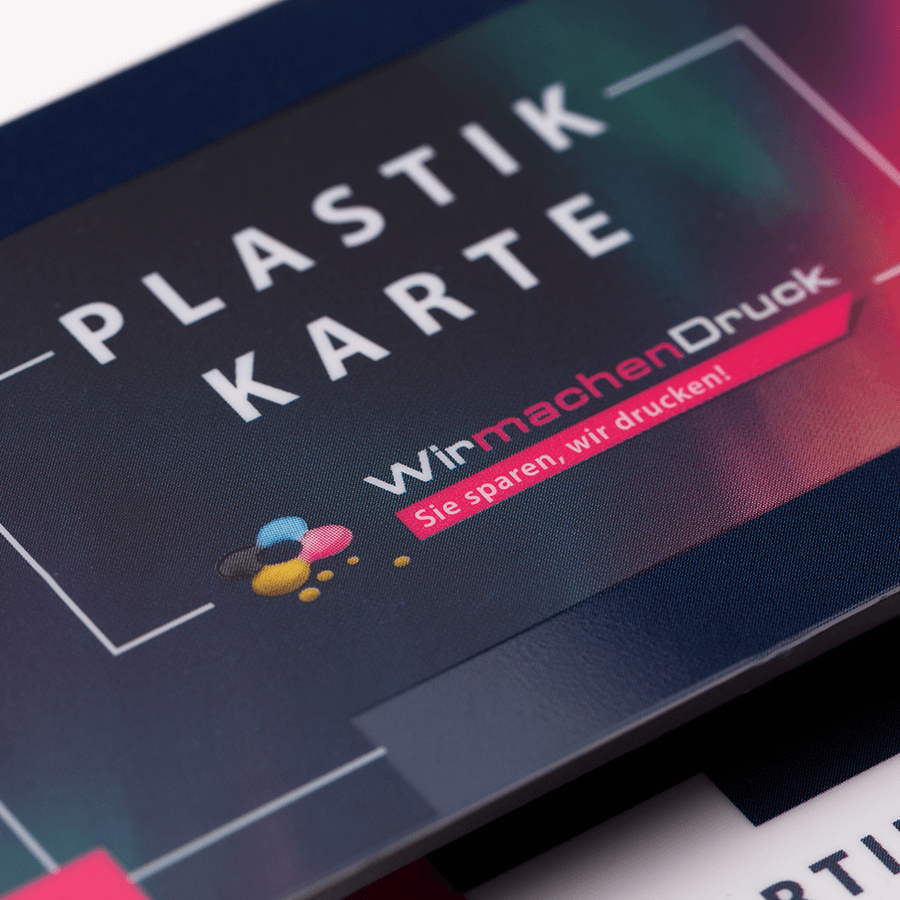 Plastikkarte mit UV-Lack