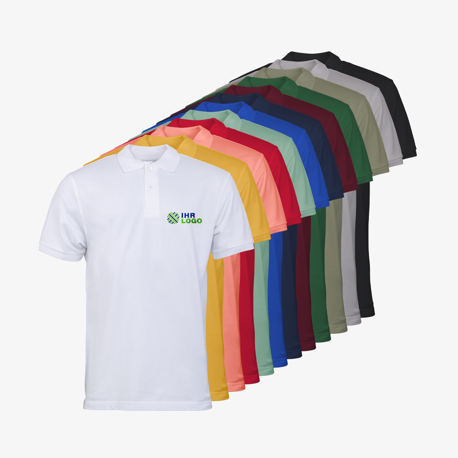 Poloshirts Herren Premium Sortiment B&C mit Stickerei