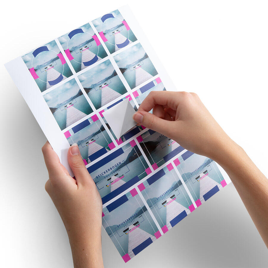 PVC-freier Stickerbogen mit individuellem und einseitigen Druck