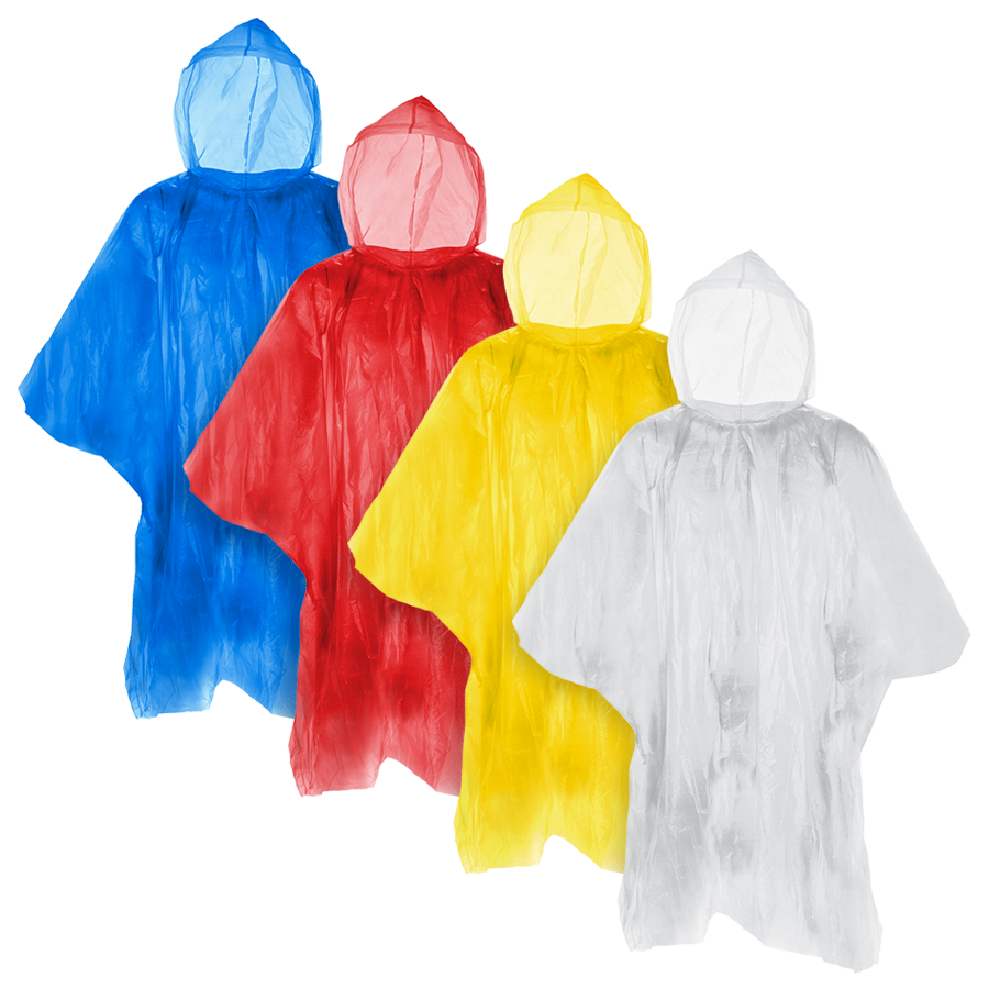 Faltbare Unisex-Regenponchos in verschiedenen Farben