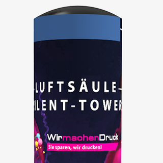Detailansicht einer Luftsäule Silent-Tower, 4/0-farbig bedruckt mittels Thermosublimationsdruck